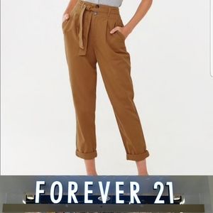 Forever 21contemporary regular woven chesnut pants